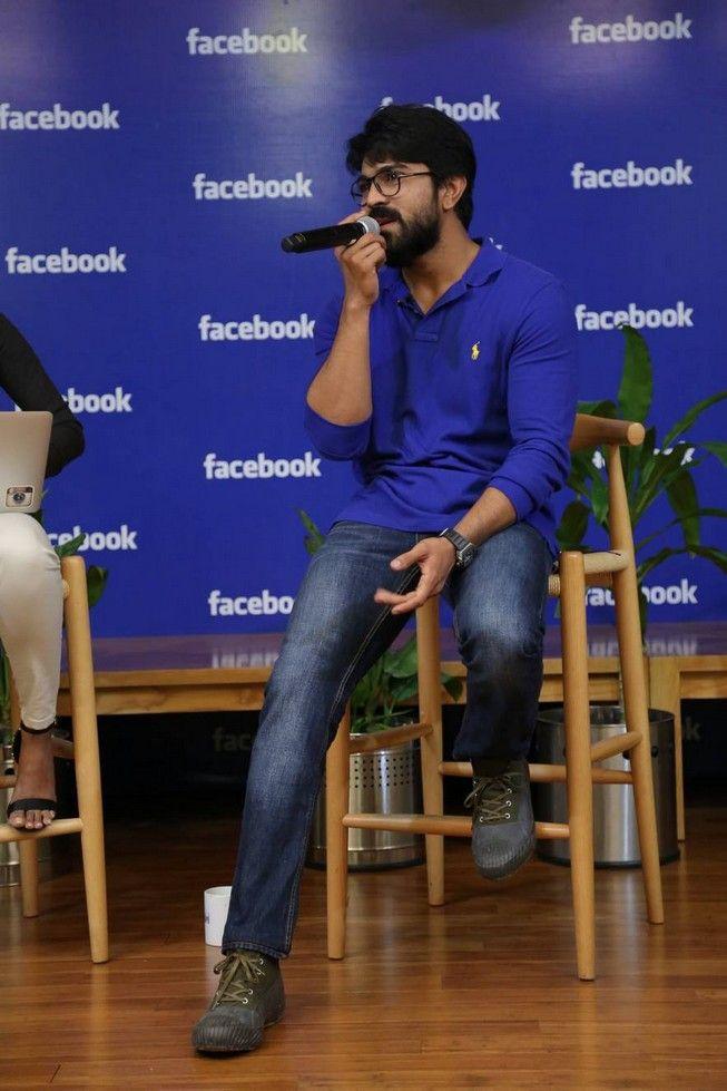 Ram Charan Stills At Hyderabad Facebook Office
