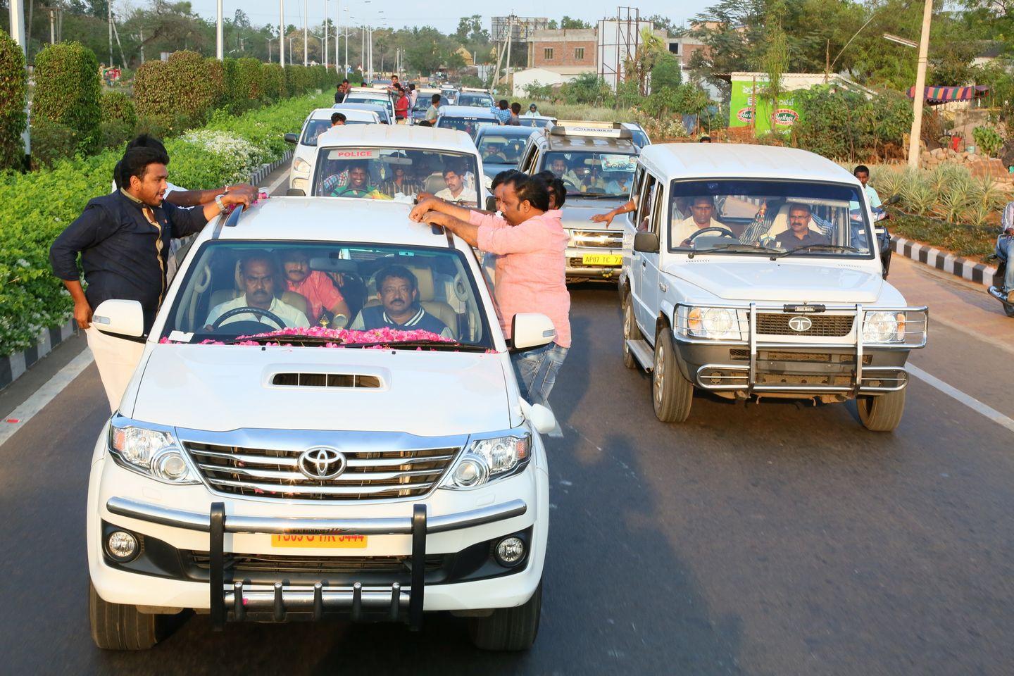 RGV in Vijayawada for Vangaveeti Photos