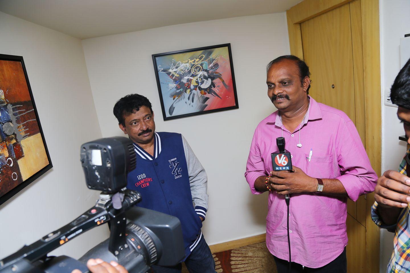 RGV in Vijayawada for Vangaveeti Photos