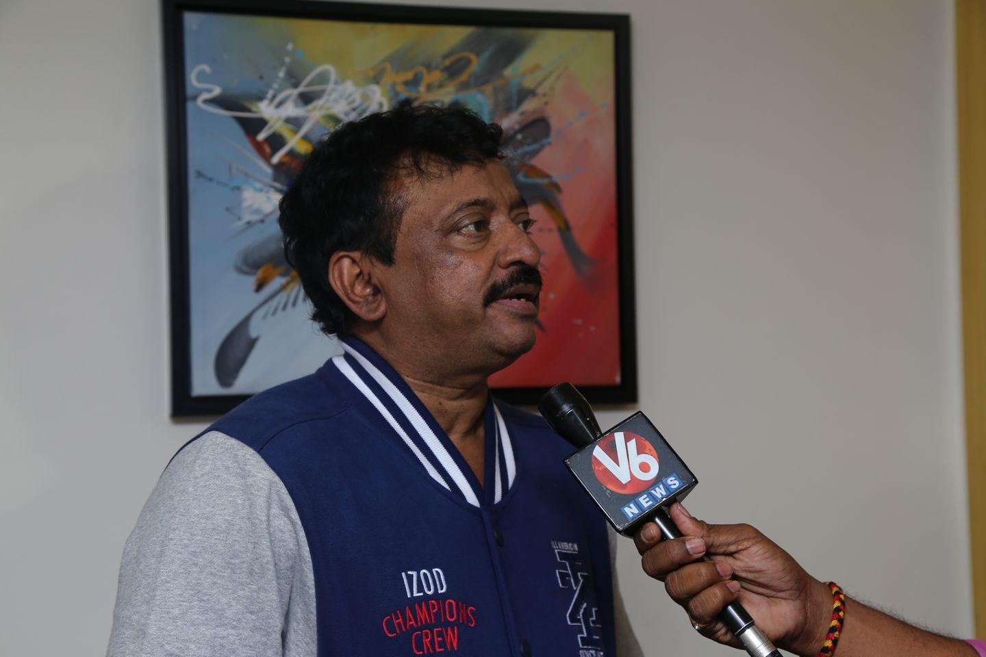RGV in Vijayawada for Vangaveeti Photos