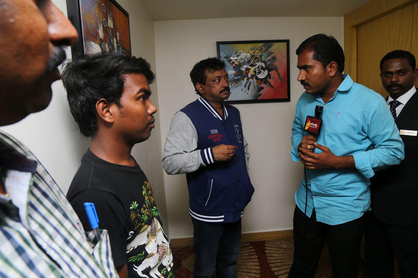 RGV in Vijayawada for Vangaveeti Photos