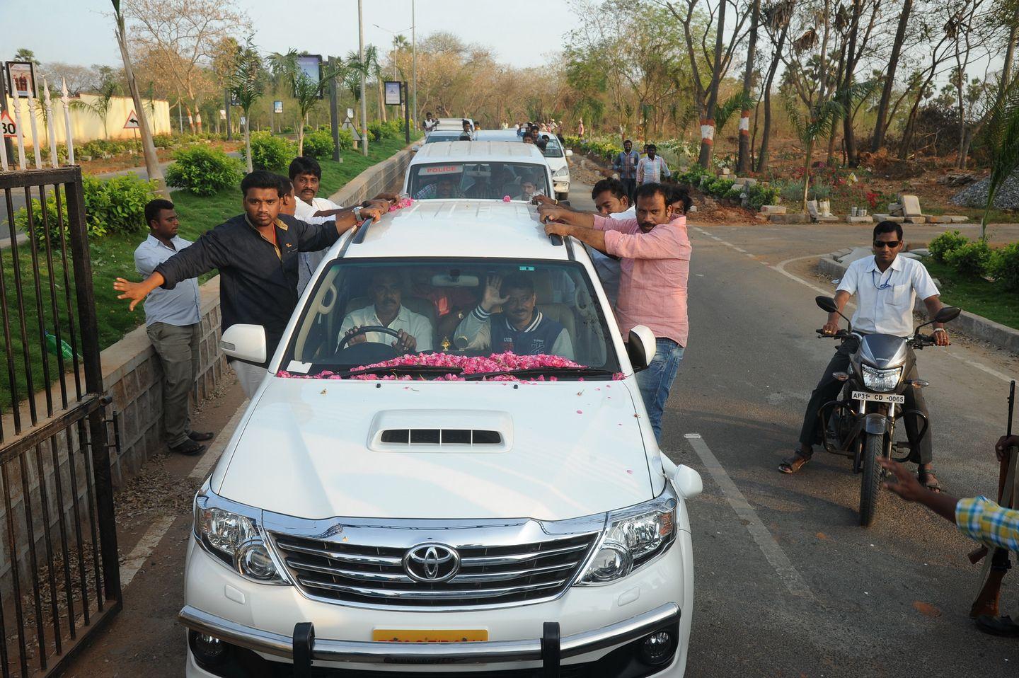 RGV in Vijayawada for Vangaveeti Photos