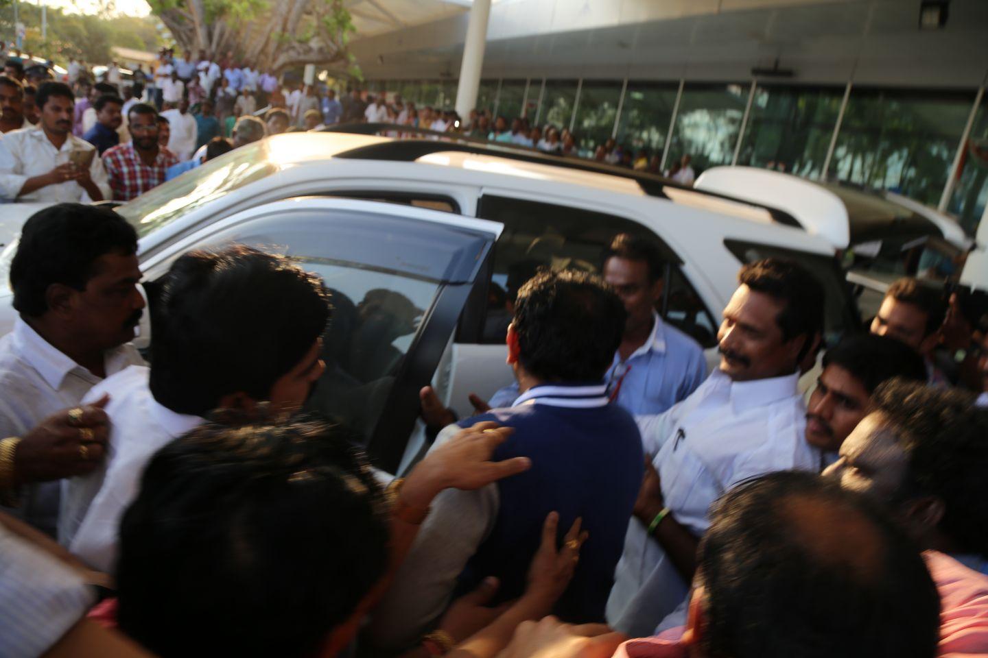 RGV in Vijayawada for Vangaveeti Photos