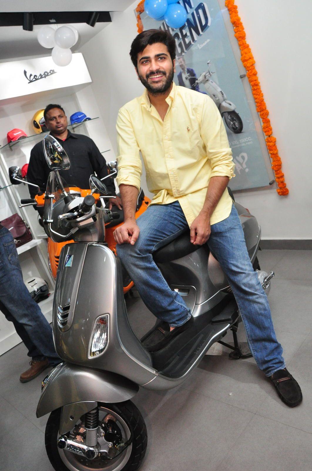 Sharwanand Launches Ashwam Vespa at Banjara Hills