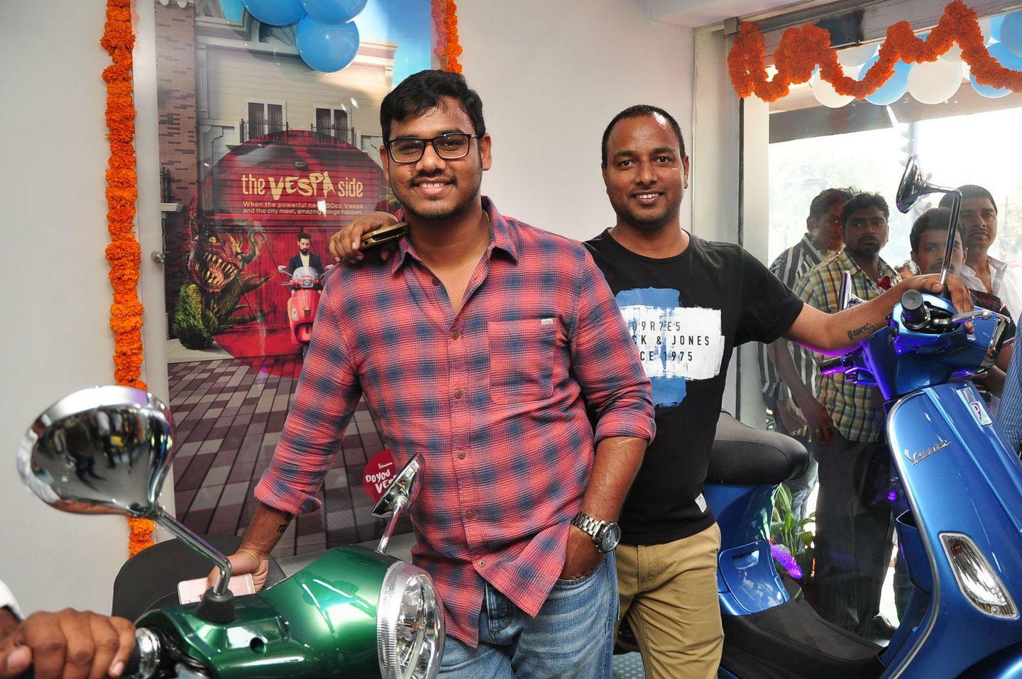 Sharwanand Launches Ashwam Vespa at Banjara Hills