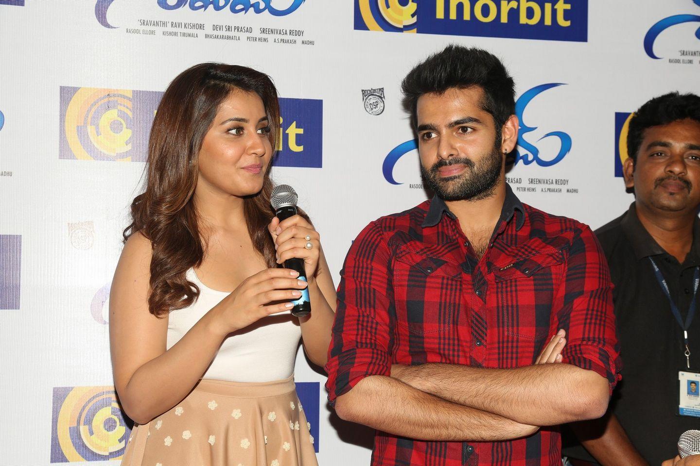 Shivam Movie Promotion in Hyderabad