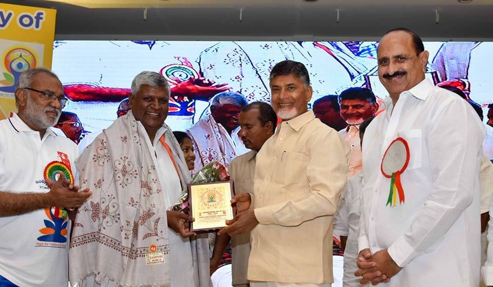 Sri NCBN Participated Photos In the International Yoga day