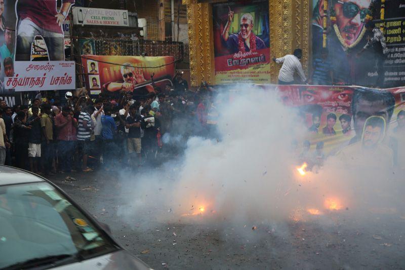 Vedalam Movie Theater Celebrations Photos