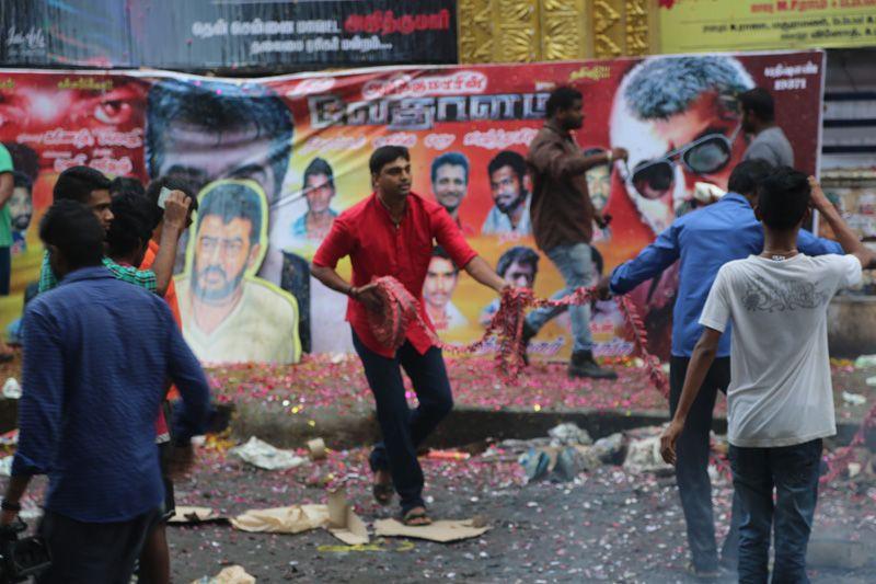 Vedalam Movie Theater Celebrations Photos