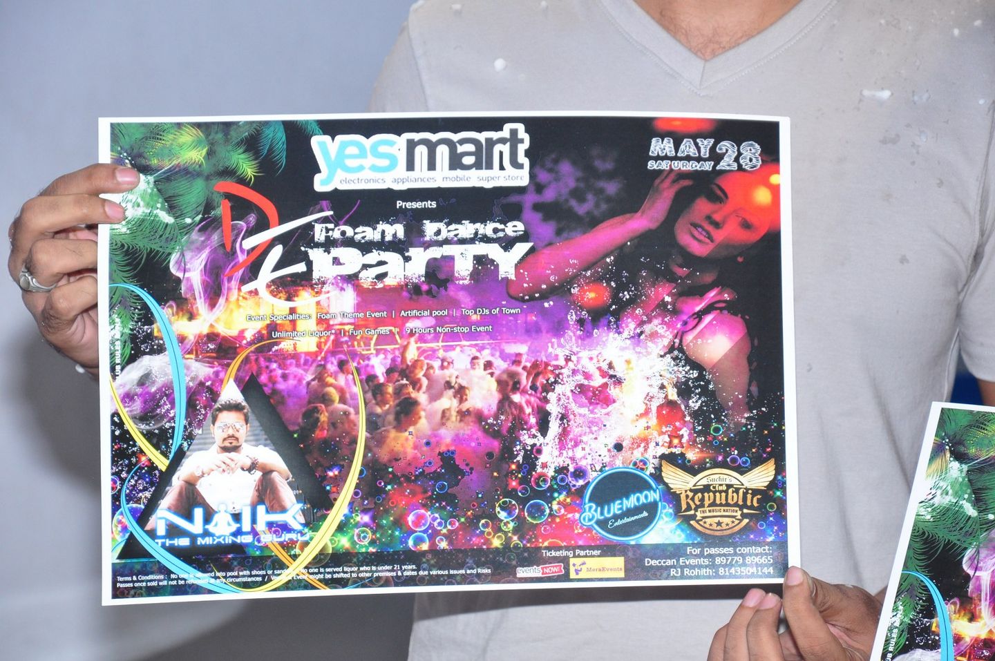 Yes Mart DJ Foam Dance Party Poster Launch Photos