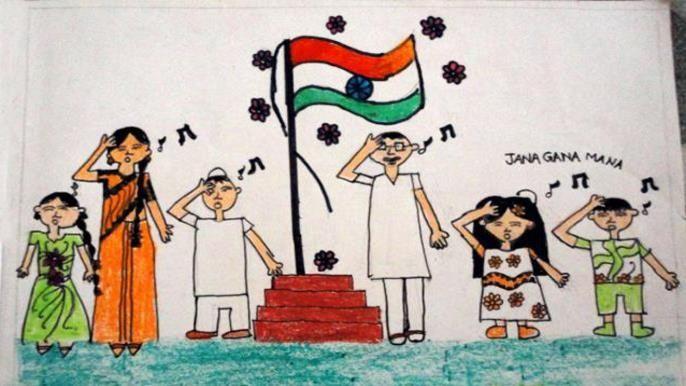 70th Independence Day Sand Sculpture & Drawing Painting