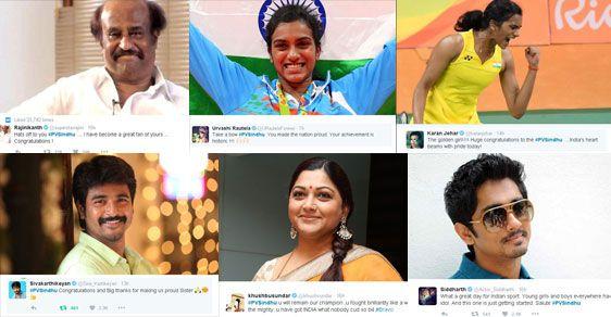 Celebs Who Congratulated PV Sindhu On Sliver Medal In Olympics