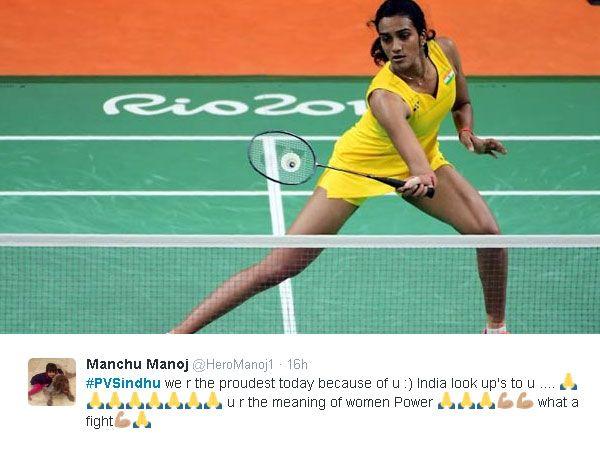 Celebs Who Congratulated PV Sindhu On Sliver Medal In Olympics