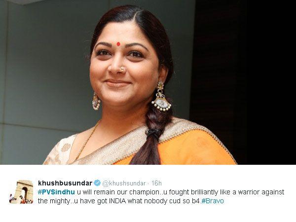 Celebs Who Congratulated PV Sindhu On Sliver Medal In Olympics