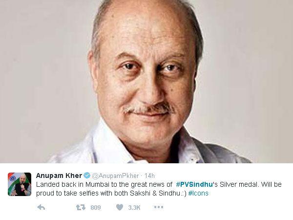 Celebs Who Congratulated PV Sindhu On Sliver Medal In Olympics