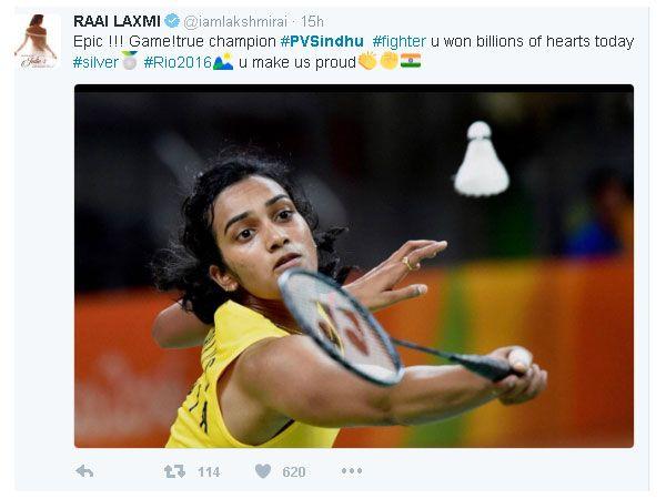 Celebs Who Congratulated PV Sindhu On Sliver Medal In Olympics