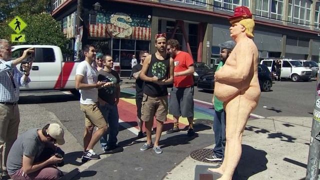 Donald Trump Naked Statue Photos