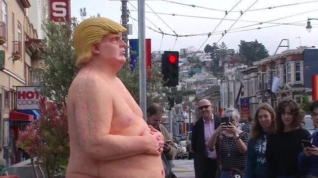 Donald Trump Naked Statue Photos