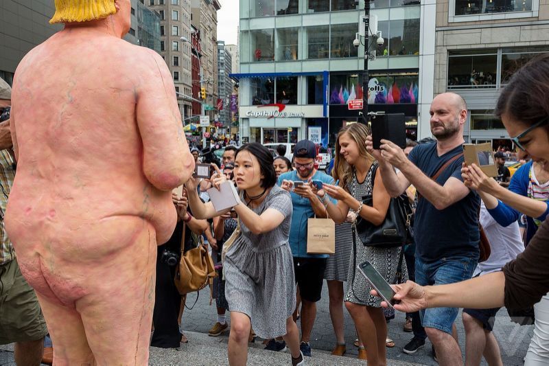 Donald Trump Naked Statue Photos