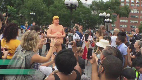 Donald Trump Naked Statue Photos