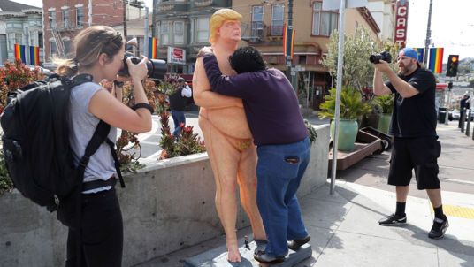 Donald Trump Naked Statue Photos