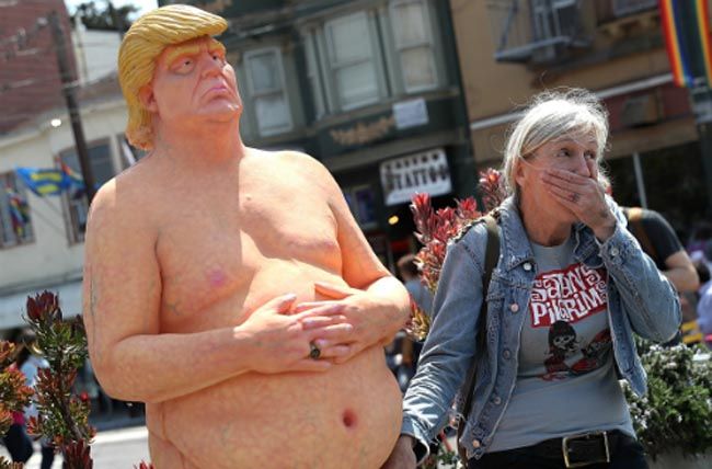 Donald Trump Naked Statue Photos