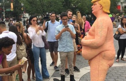 Donald Trump Naked Statue Photos