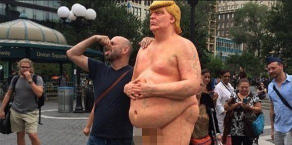 Donald Trump Naked Statue Photos