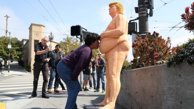 Donald Trump Naked Statue Photos