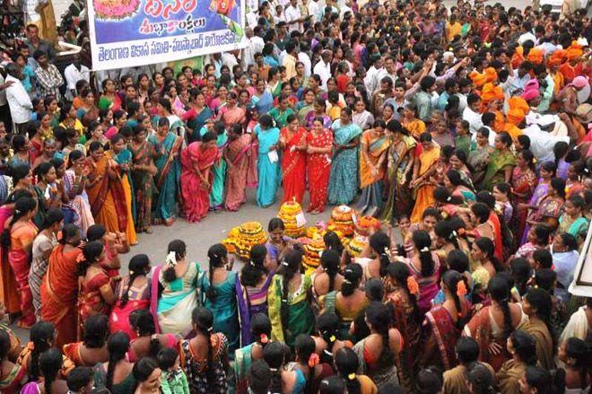 PHOTOS: Bathukamma Festival Celebrations