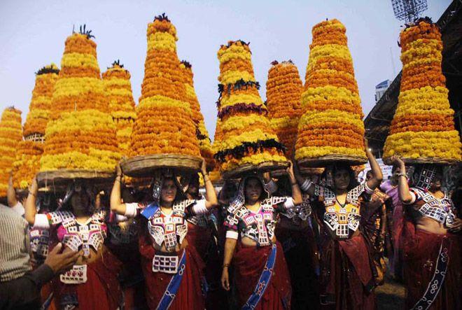 PHOTOS: Bathukamma Festival Celebrations
