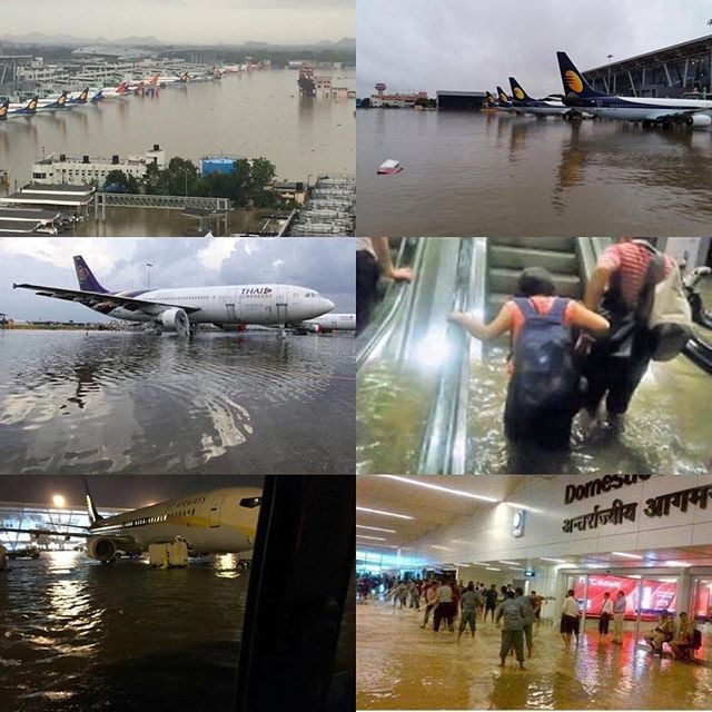 Latest chennai airport floods photos