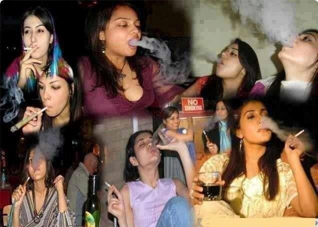 PHOTOS: Indian Girls Smoking & Drinking Alcohol