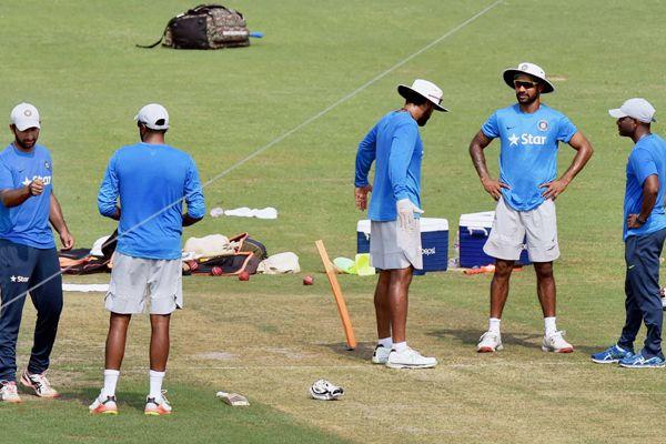 Indian Cricketers Practice Photos