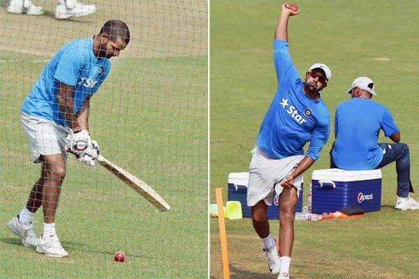 Indian Cricketers Practice Photos