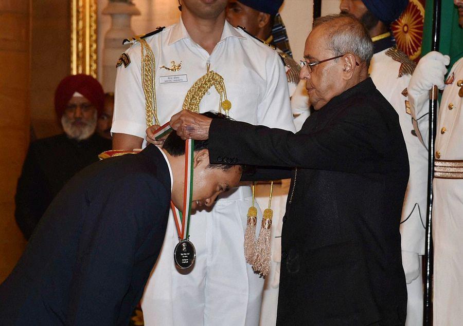 President Pranab Mukherjee Presented Awards to Rio Olympics Winners