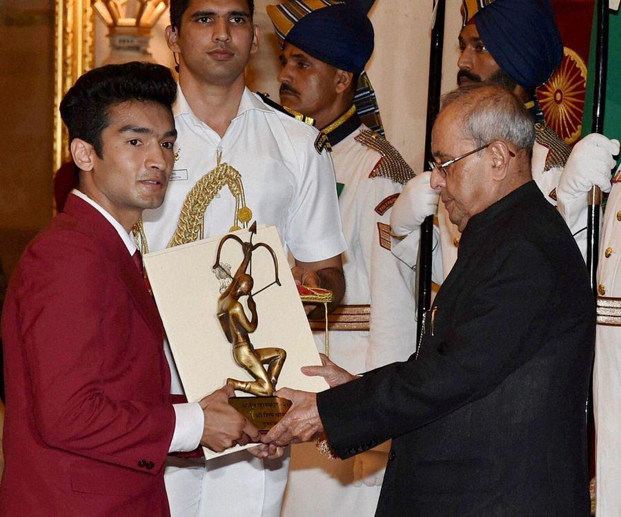 President Pranab Mukherjee Presented Awards to Rio Olympics Winners