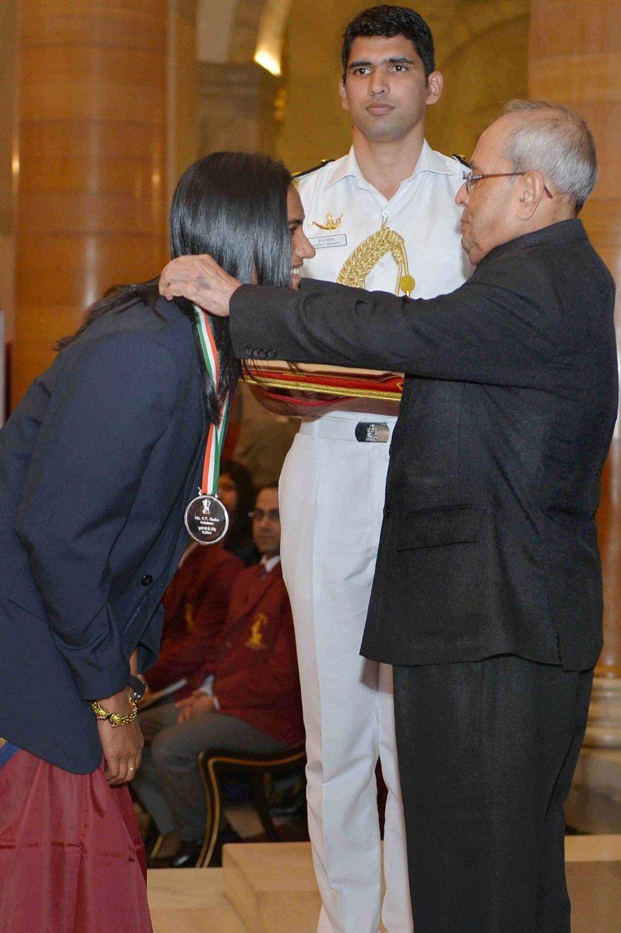 President Pranab Mukherjee Presented Awards to Rio Olympics Winners