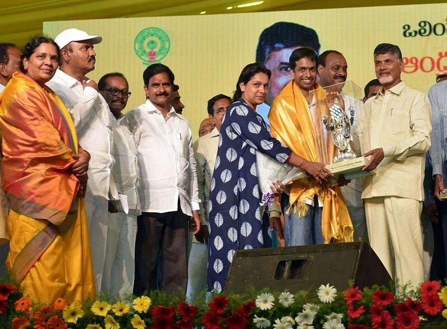 Sri NCBN felicitated Silver Medalist at the Olympics PV Sindhu