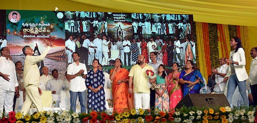 Sri NCBN felicitated Silver Medalist at the Olympics PV Sindhu