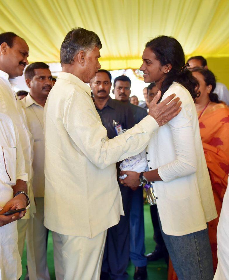 Sri NCBN felicitated Silver Medalist at the Olympics PV Sindhu