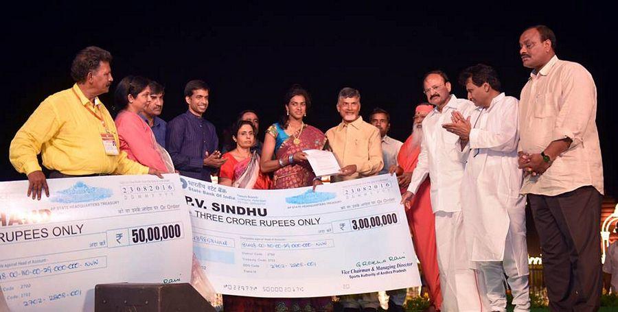 Sri NCBN felicitated Silver Medalist at the Olympics PV Sindhu