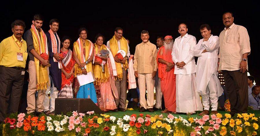 Sri NCBN felicitated Silver Medalist at the Olympics PV Sindhu