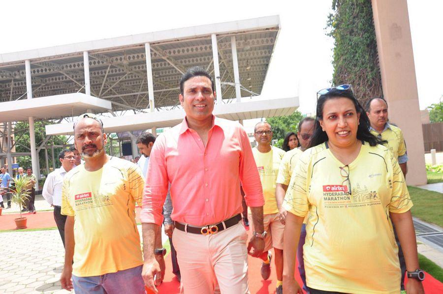 VVS Laxman Inaugurates Airtel Hyderabad Marathon Expo & SportEX Photos