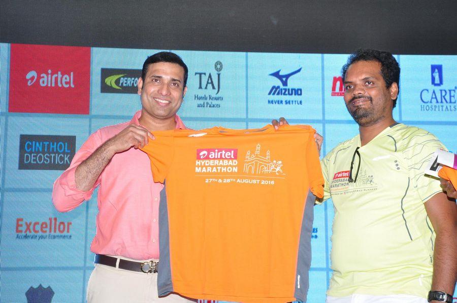 VVS Laxman Inaugurates Airtel Hyderabad Marathon Expo & SportEX Photos
