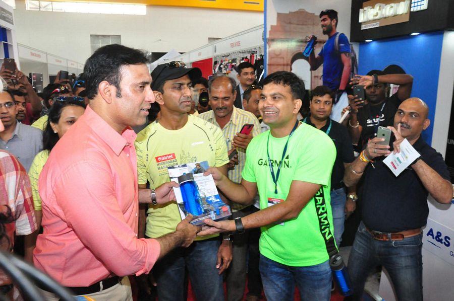 VVS Laxman Inaugurates Airtel Hyderabad Marathon Expo & SportEX Photos
