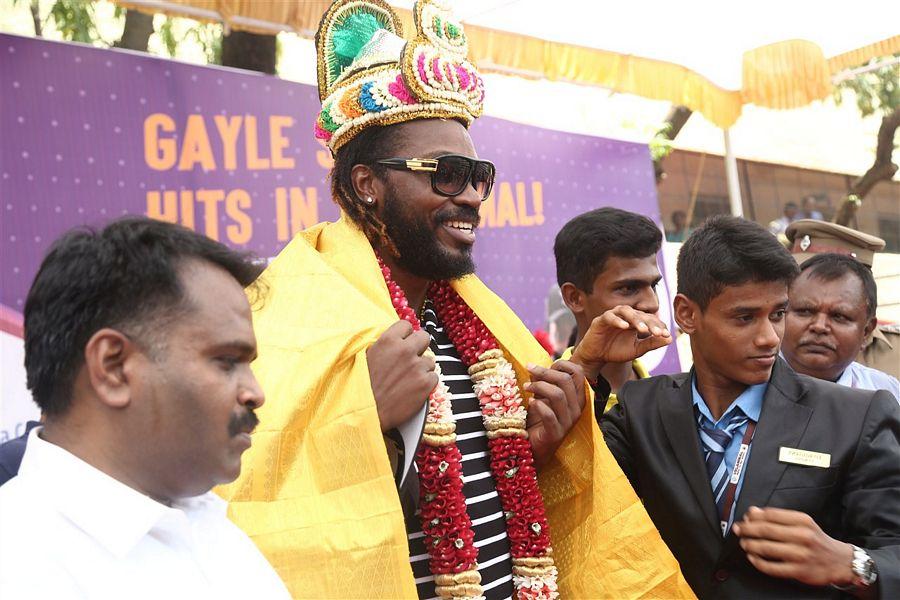 West Indies Cricketer Chris Gayle Visited Velammal School