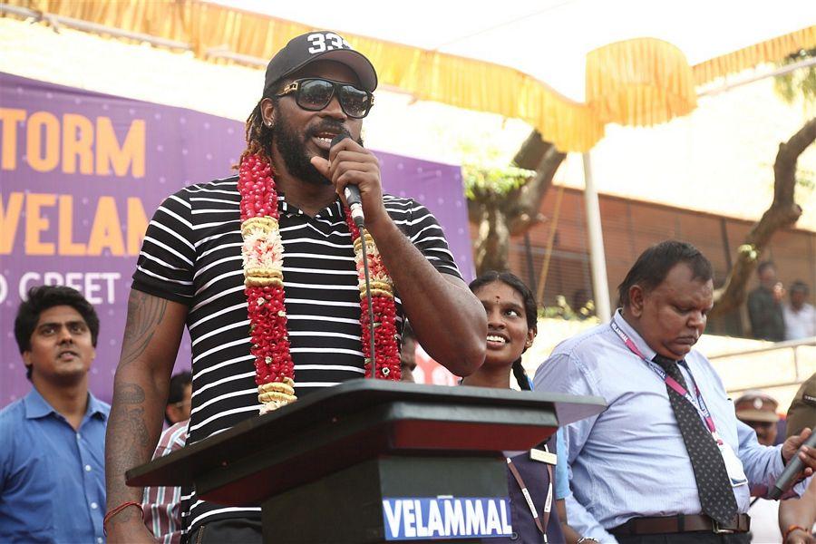 West Indies Cricketer Chris Gayle Visited Velammal School