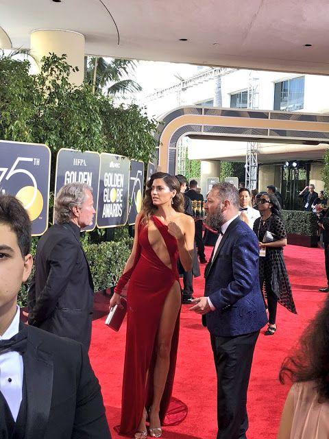 Actress Blanca Blanco Hot in Red at Golden Globes Awards 2018