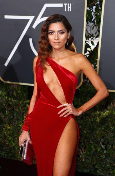 Actress Blanca Blanco Hot in Red at Golden Globes Awards 2018